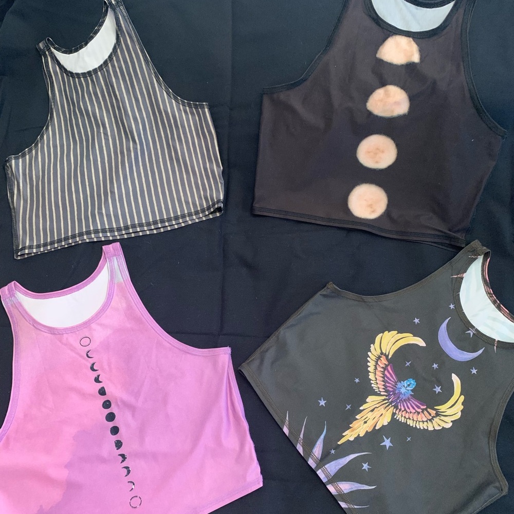 SET OF 4 Teeki yoga tops